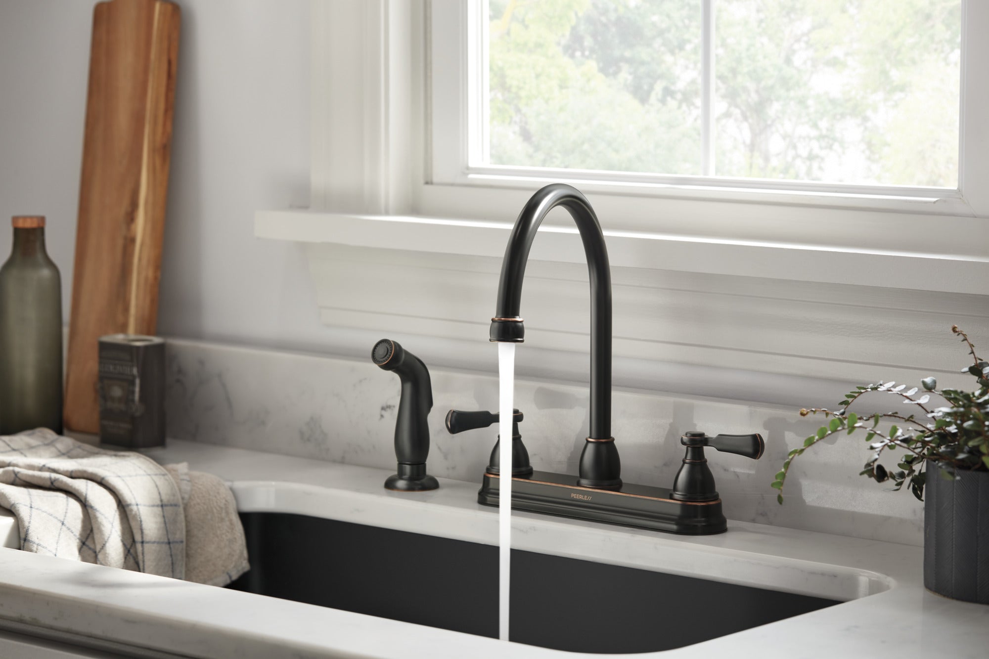 Peerless Elmhurst® Two-Handle Kitchen Faucet with Spray