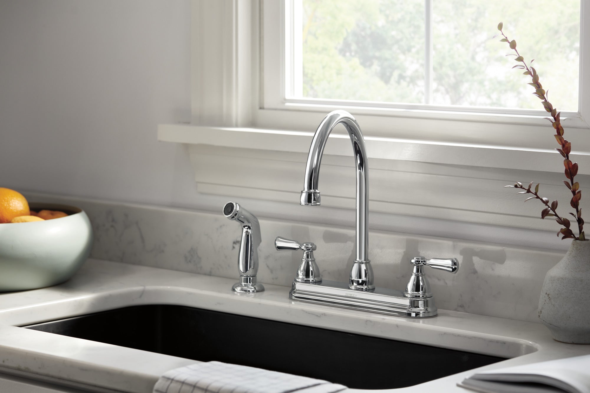 Peerless Elmhurst® Two-Handle Kitchen Faucet with Spray
