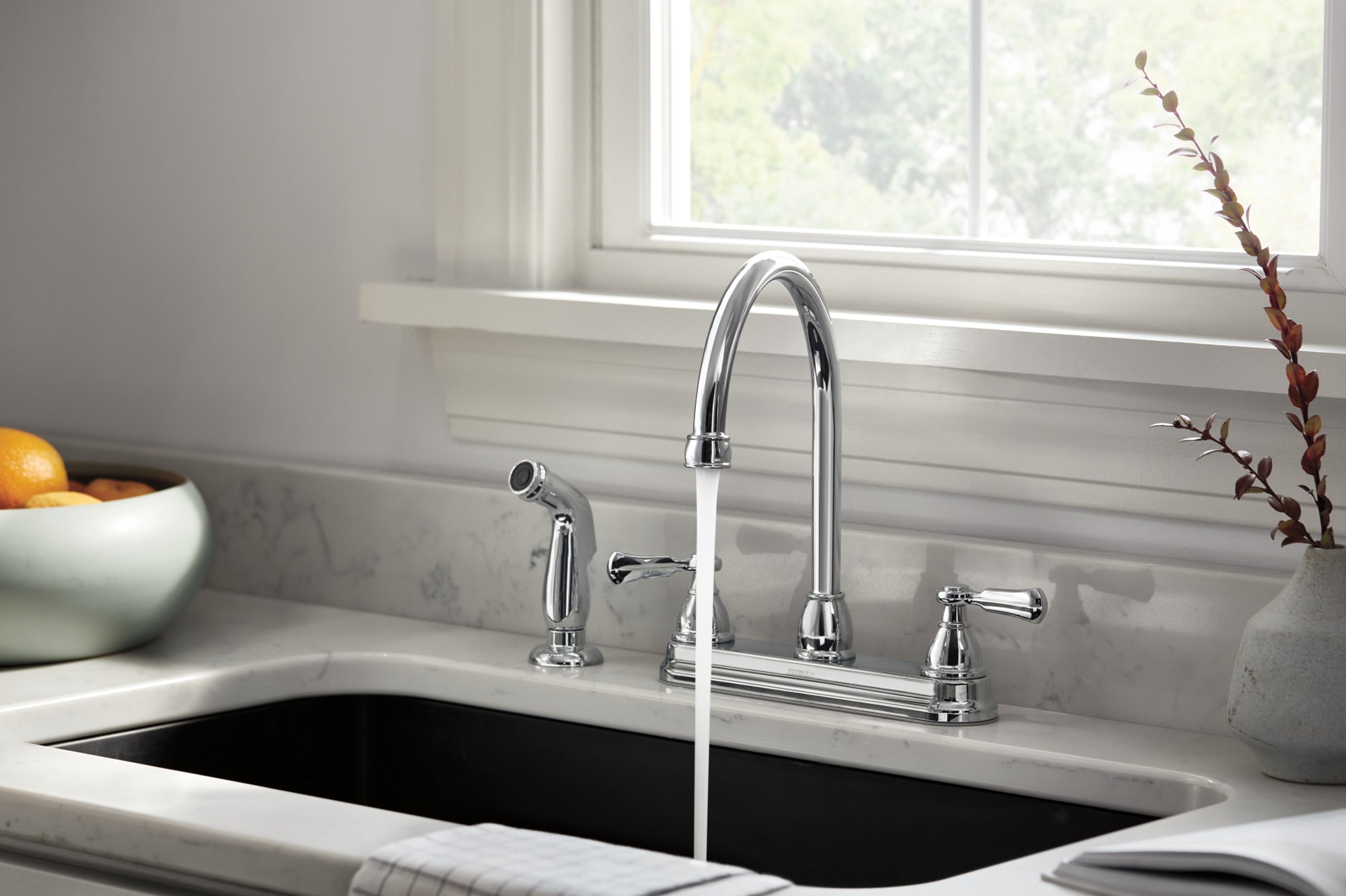 Peerless Elmhurst® Two-Handle Kitchen Faucet with Spray