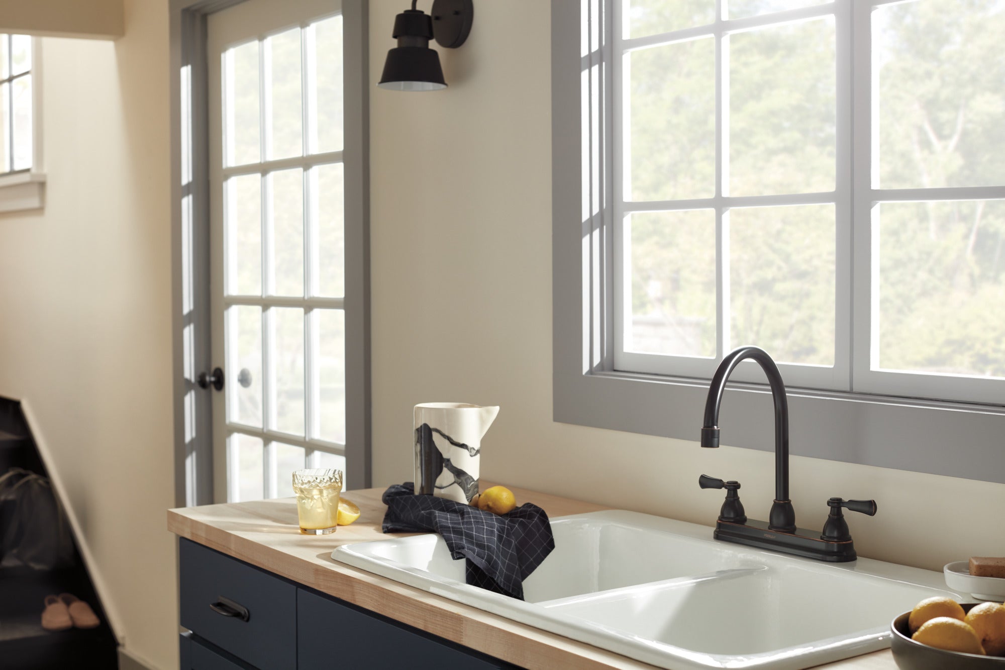 Peerless Elmhurst® Two-Handle Kitchen Faucet with Twist Aerator
