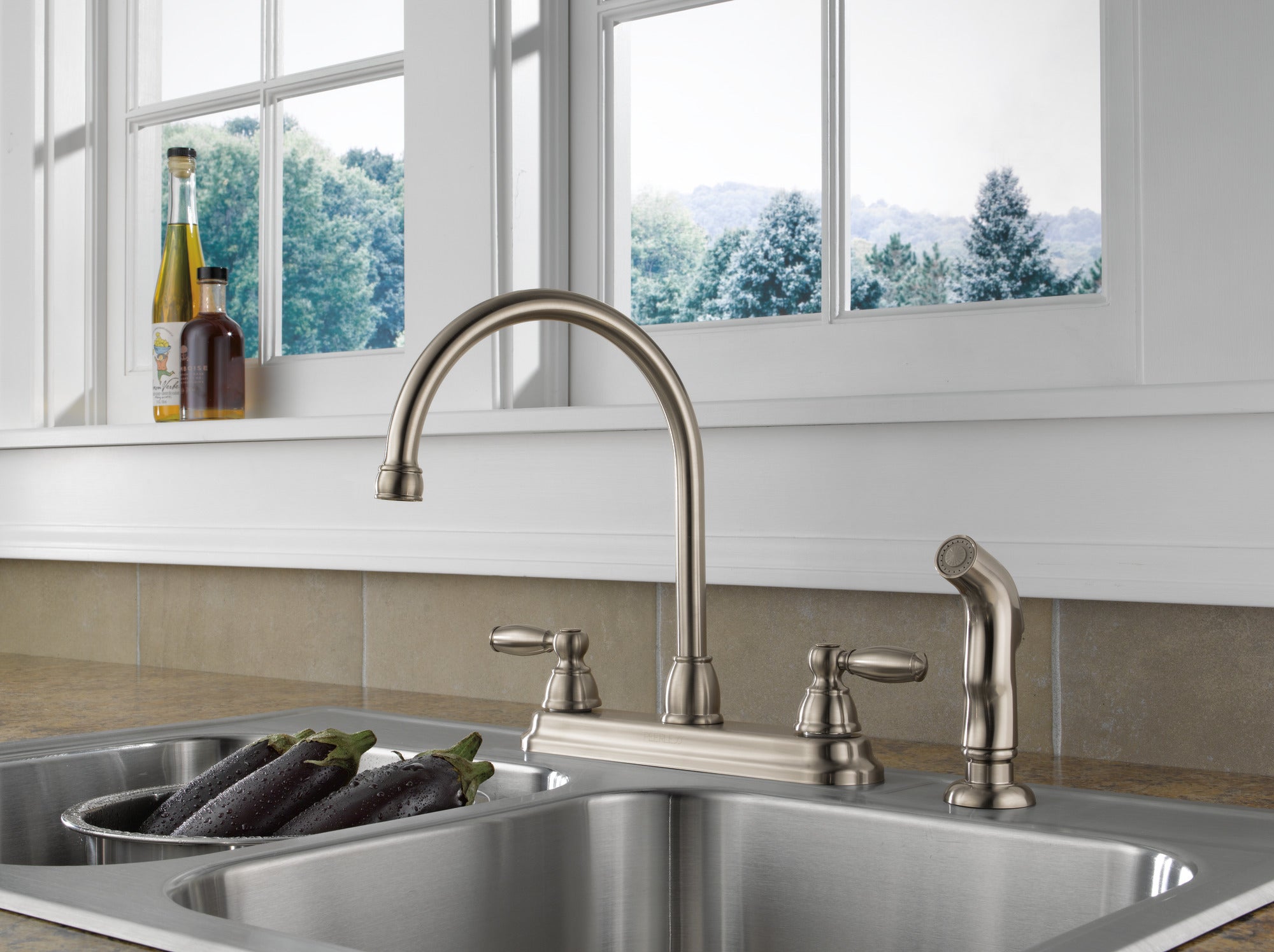 Peerless Claymore™ Two Handle Kitchen Faucet
