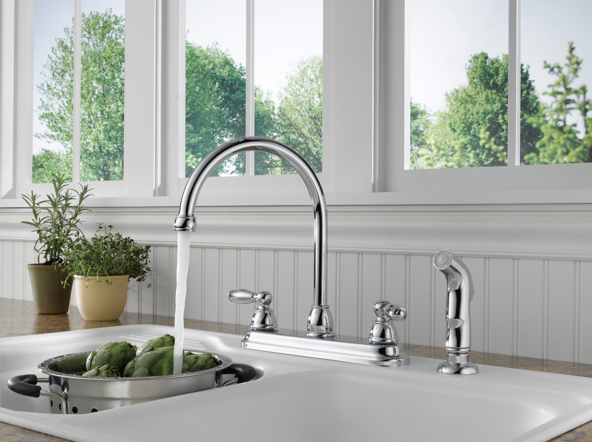 Peerless Claymore™ Two Handle Kitchen Faucet