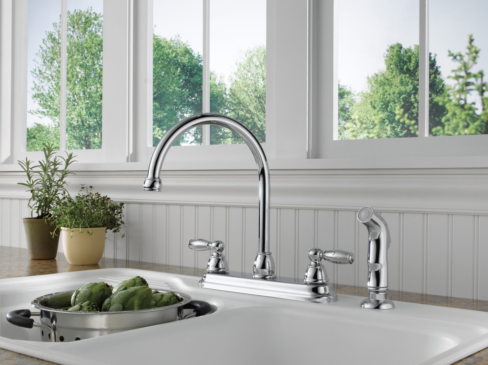 Peerless Claymore™ Two Handle Kitchen Faucet