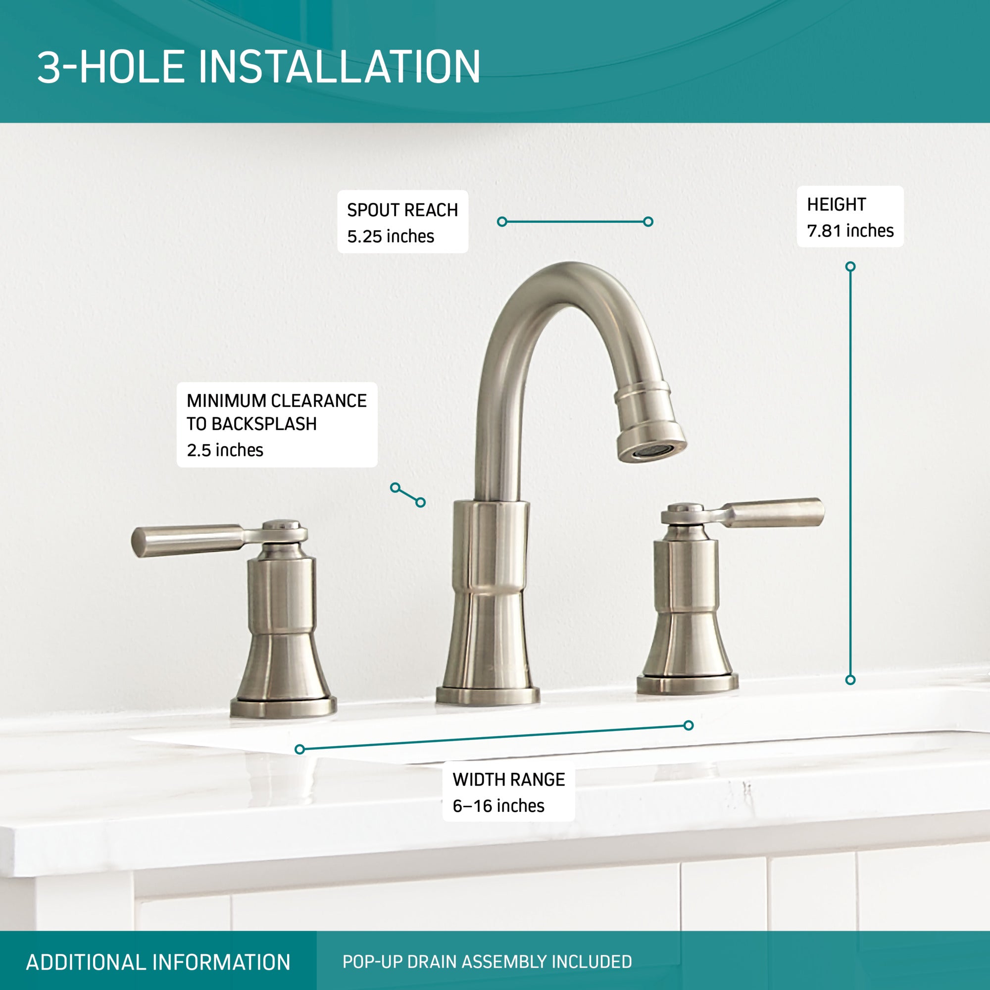 Peerless Westchester® Two-Handle Widespread Bathroom Faucet