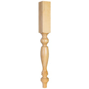 Hardware Resources 3-3/4" W x 3-3/4" D x 35-1/2" H Rubberwood Tapered Smooth Leg