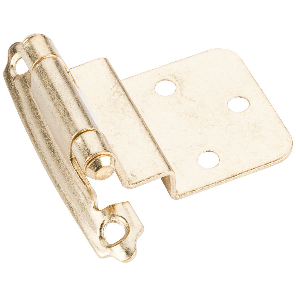 Hardware Resources Traditional 3/8" inset hinge with semi-concealed frame wing - Polished Brass