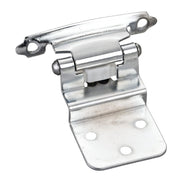 Hardware Resources Traditional 3/8" inset hinge with semi-concealed frame wing - Polished Chrome