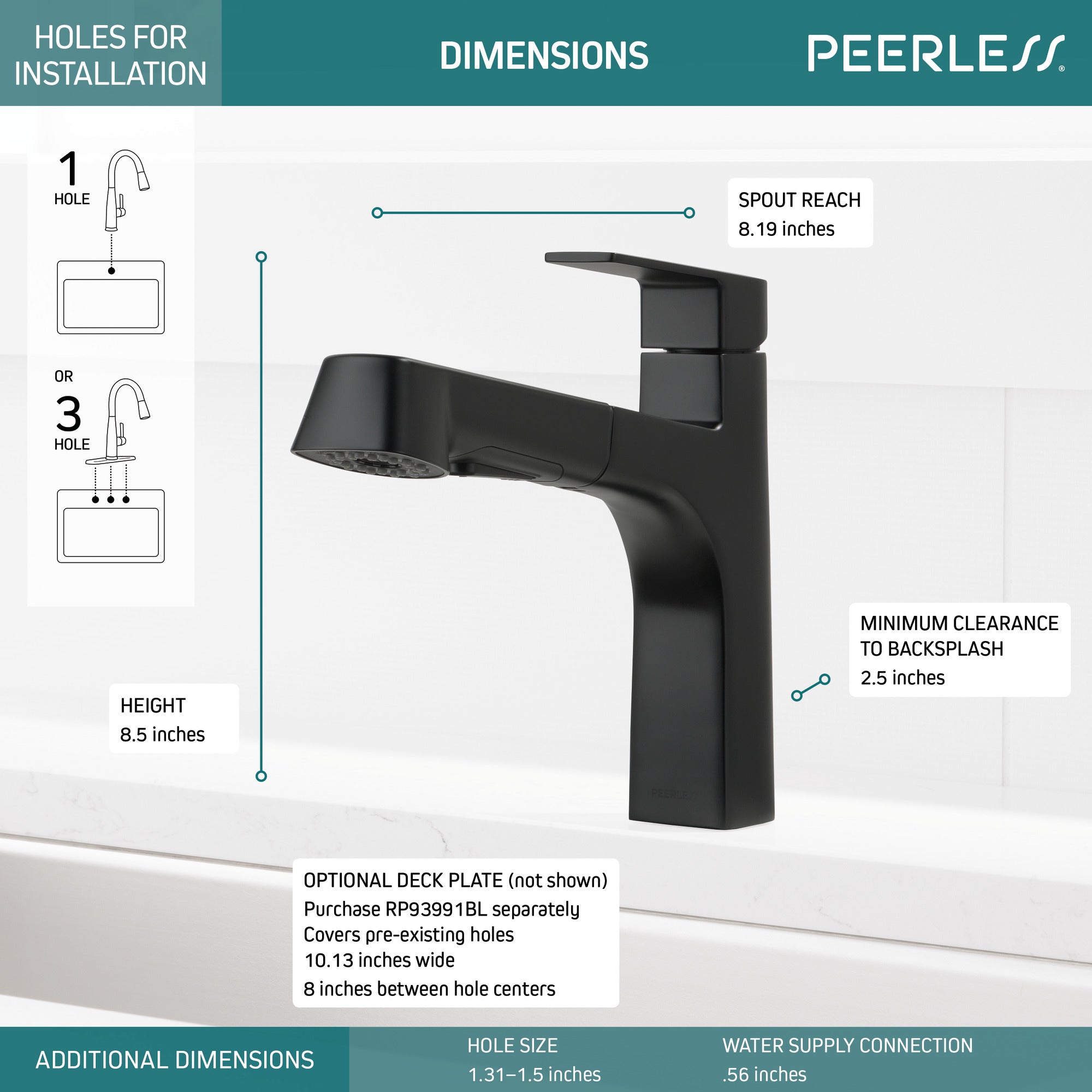 Peerless Xander® Single-Handle Pull-Out Kitchen Faucet