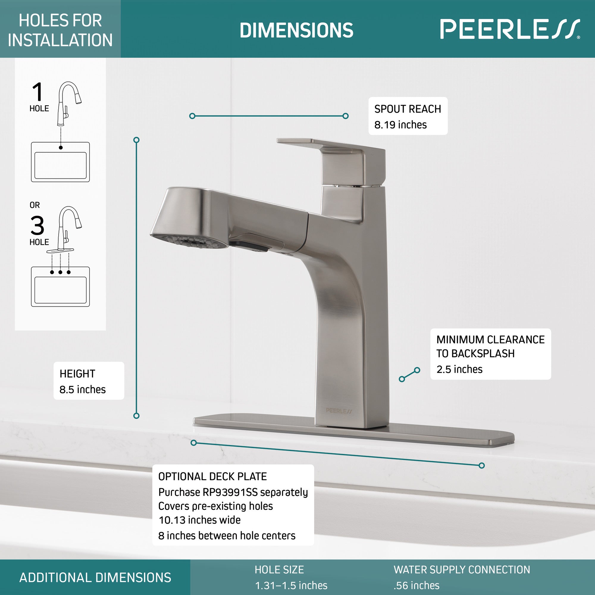 Peerless Xander® Single Handle Pullout Kitchen