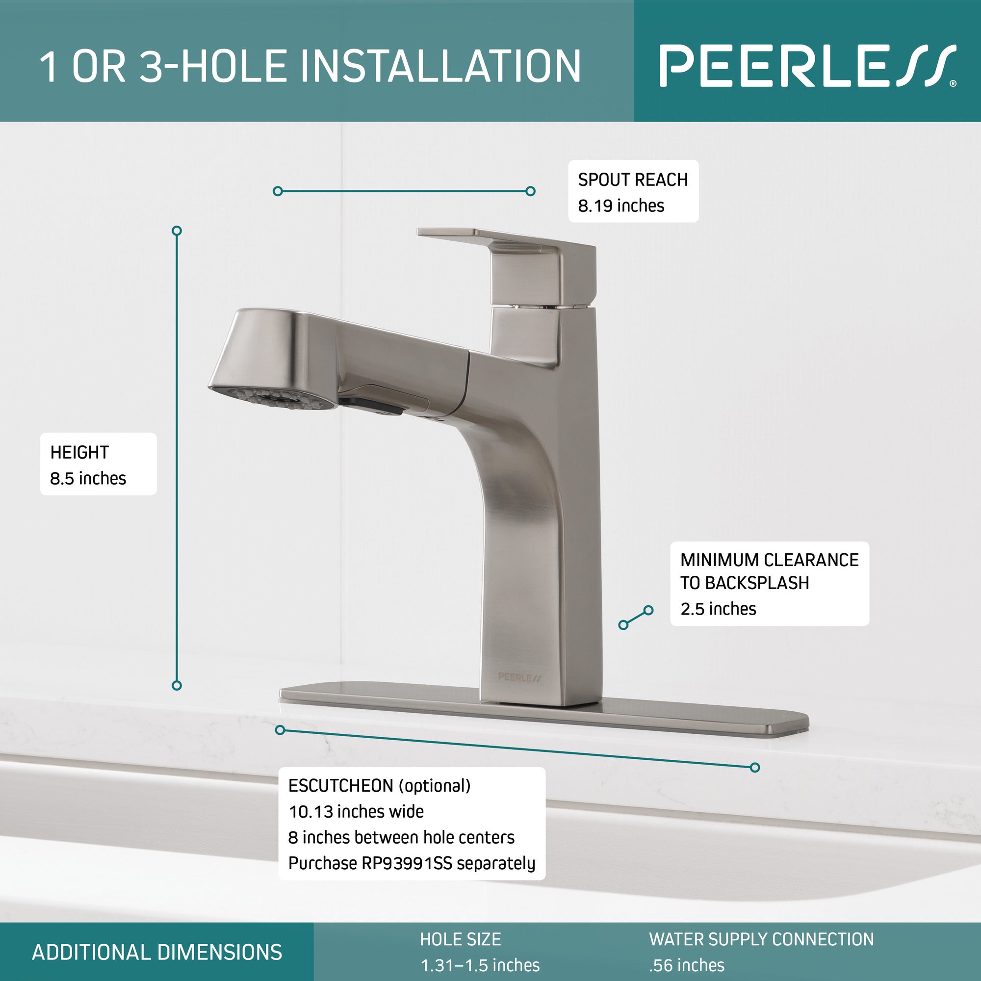 Peerless Xander® Single Handle Pullout Kitchen