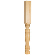 Hardware Resources 3-3/4" W x 3-3/4" D x 35-1/2" H Alder Turned Leg