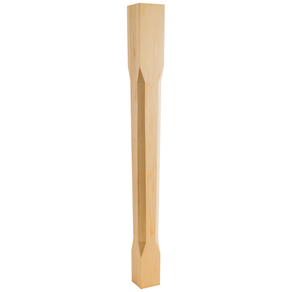 Hardware Resources 3-1/2" W x 3-1/2" D x 42" H Alder Tapered Chamfered Post