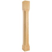 Hardware Resources 5" W x 5" D x 42" H Hard Maple Recessed Chamfered Post