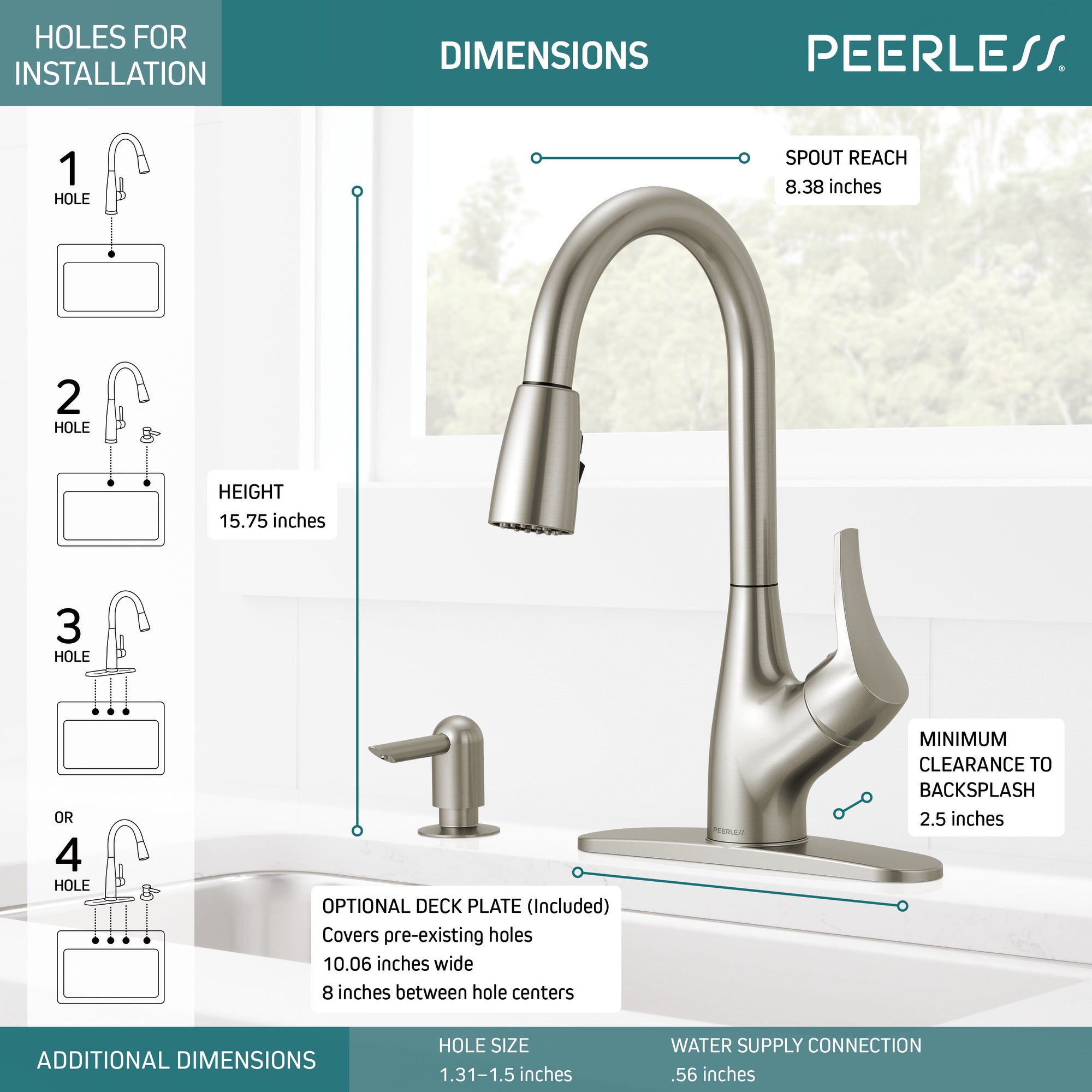 Peerless Apex™ Single Handle Pull-Down Kitchen Faucet
