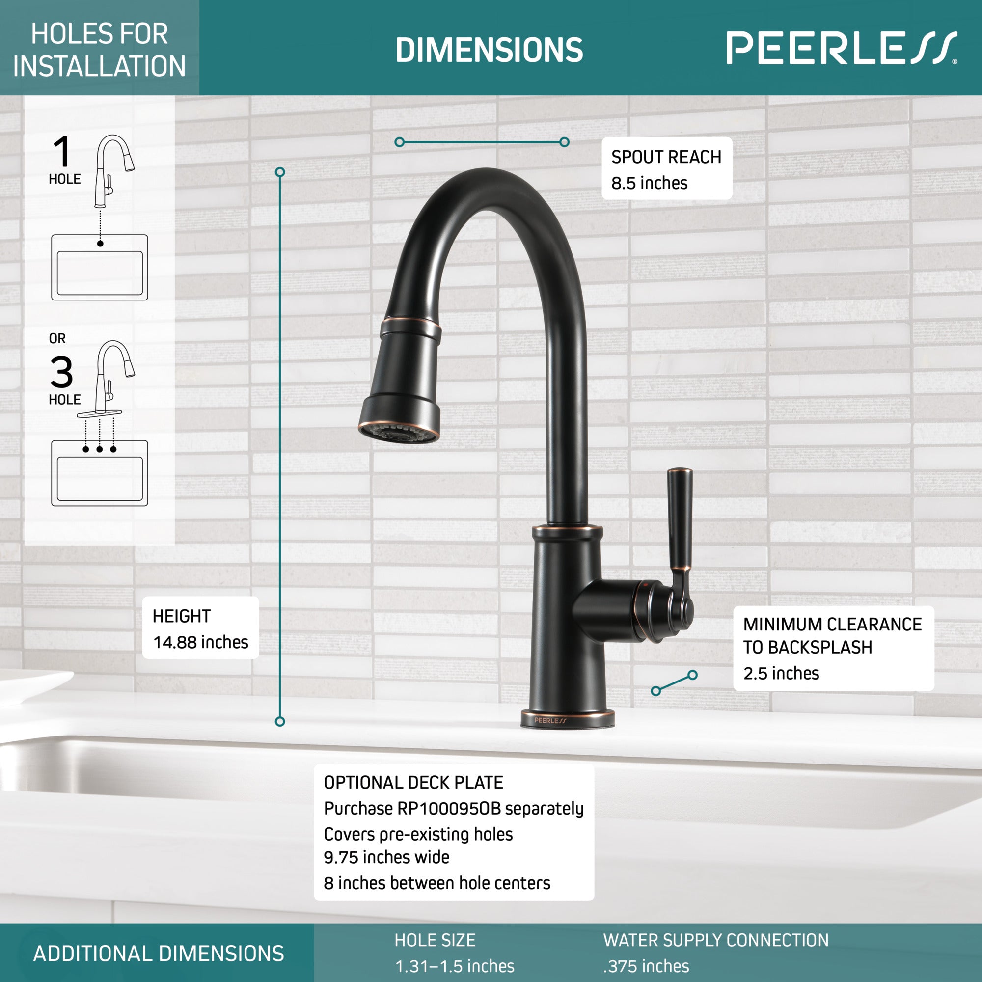 Peerless Westchester® Single-Handle Pull-Down Kitchen Faucet