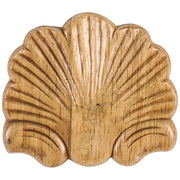 Hardware Resources 3-1/4" W x 5/16" D x 3" H Rubberwood Pressed Shell Applique