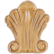 Hardware Resources 3-1/4" W x 5/16" D x 3-3/4" H Rubberwood Pressed Shell Applique