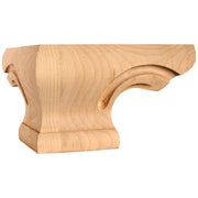Hardware Resources 6-3/4" W x 6-3/4" D x 4" H Oak Corner Pedestal Foot