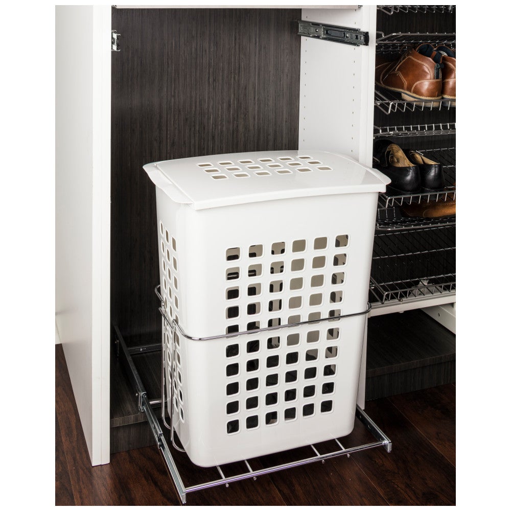 Hardware Resources Plastic Laundry Hamper with Lid