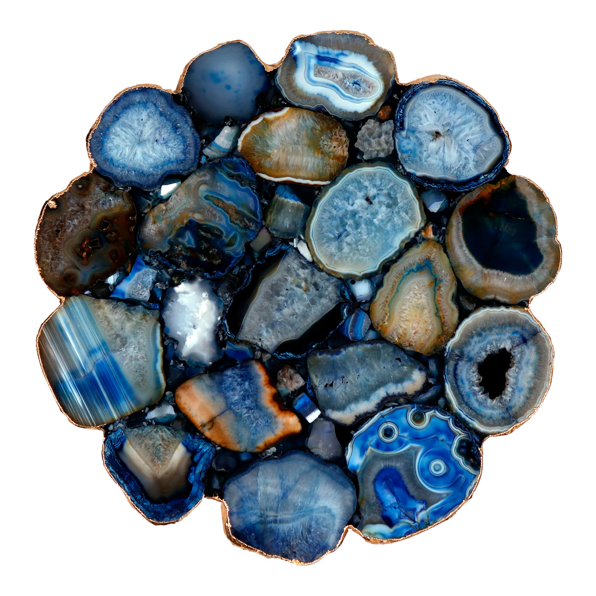 Moes Azul Agate Accent Table Blue PJ-1011-26