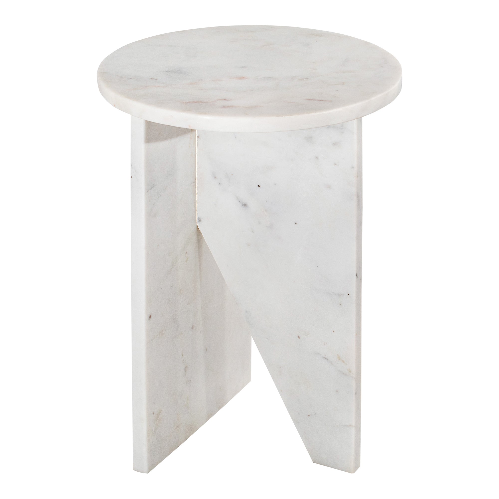 Moes Grace Accent Table White Marble PJ-1021-18