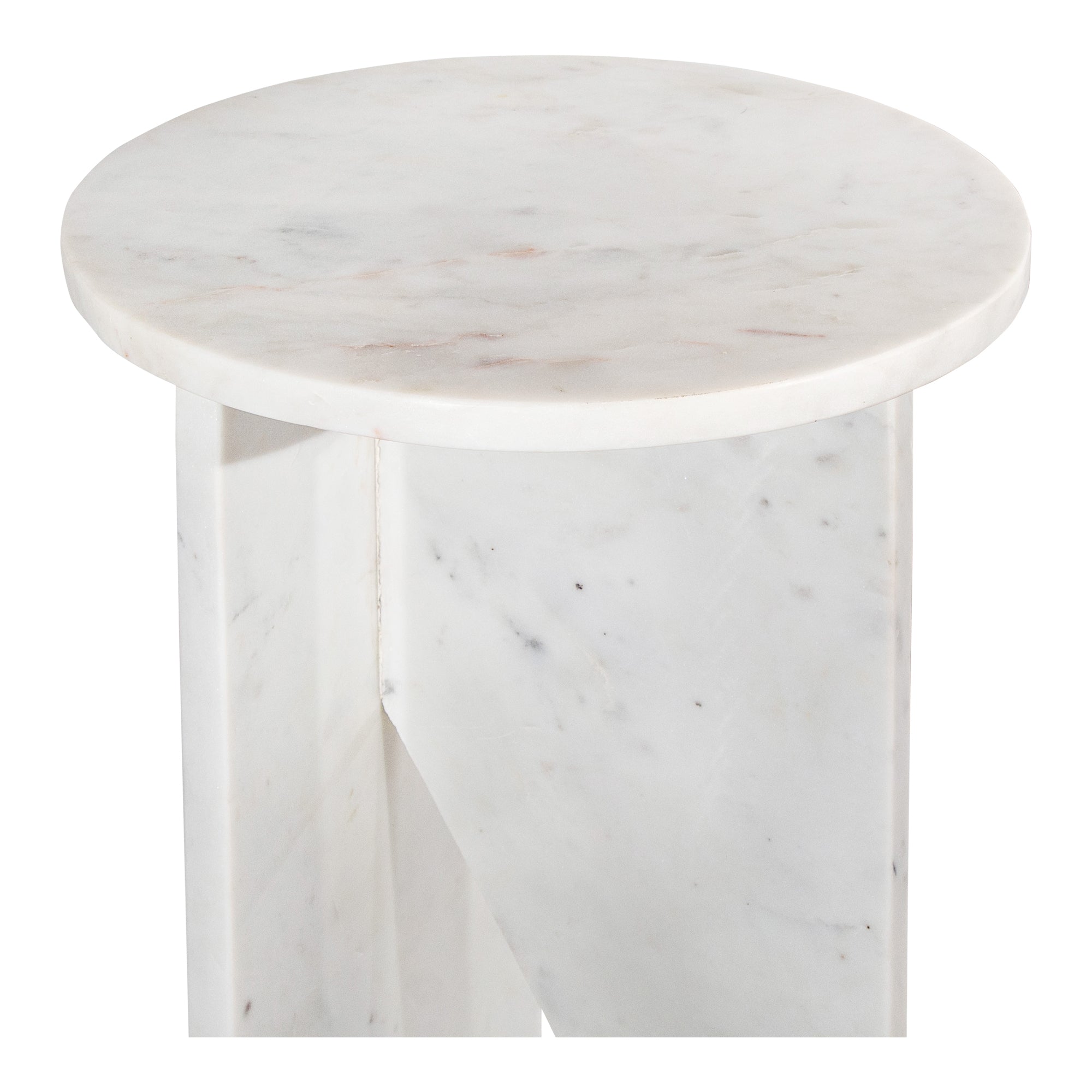 Moes Grace Accent Table White Marble PJ-1021-18