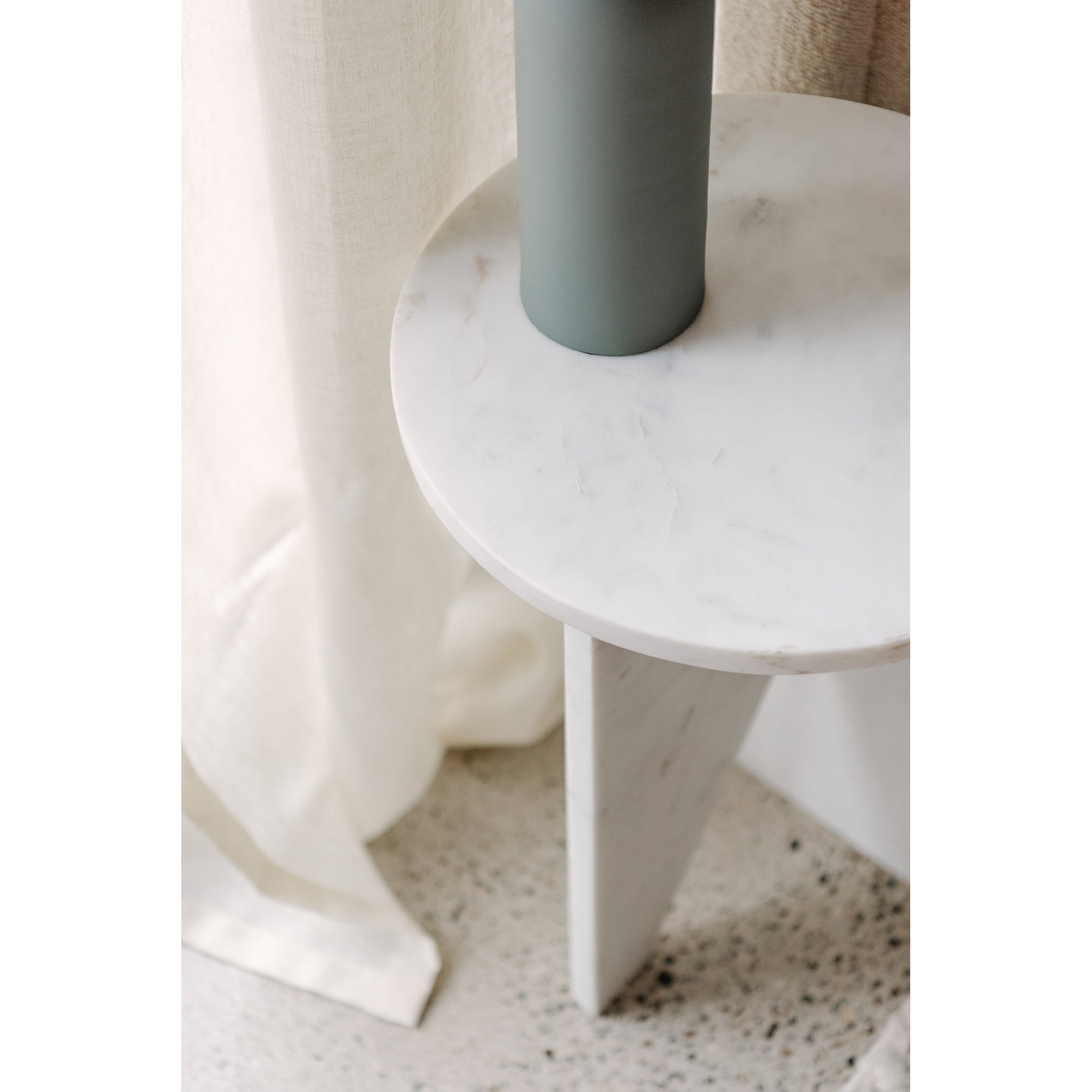 Moes Grace Accent Table White Marble PJ-1021-18