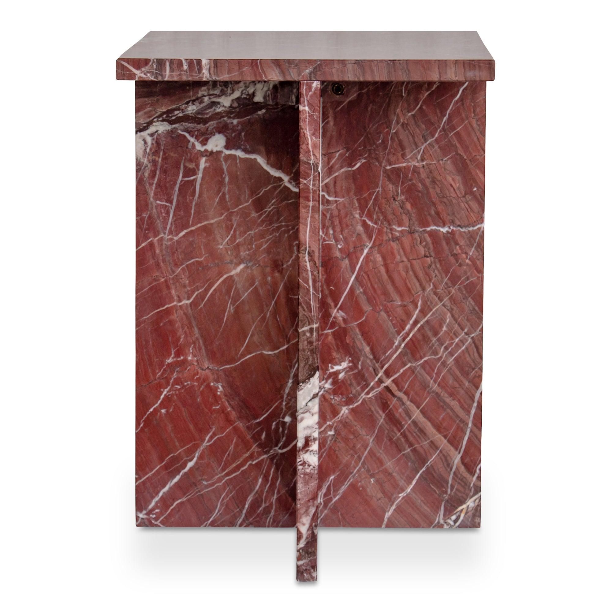 Moes Blair Accent Table Rosso Levanto Marble PJ-1024-06