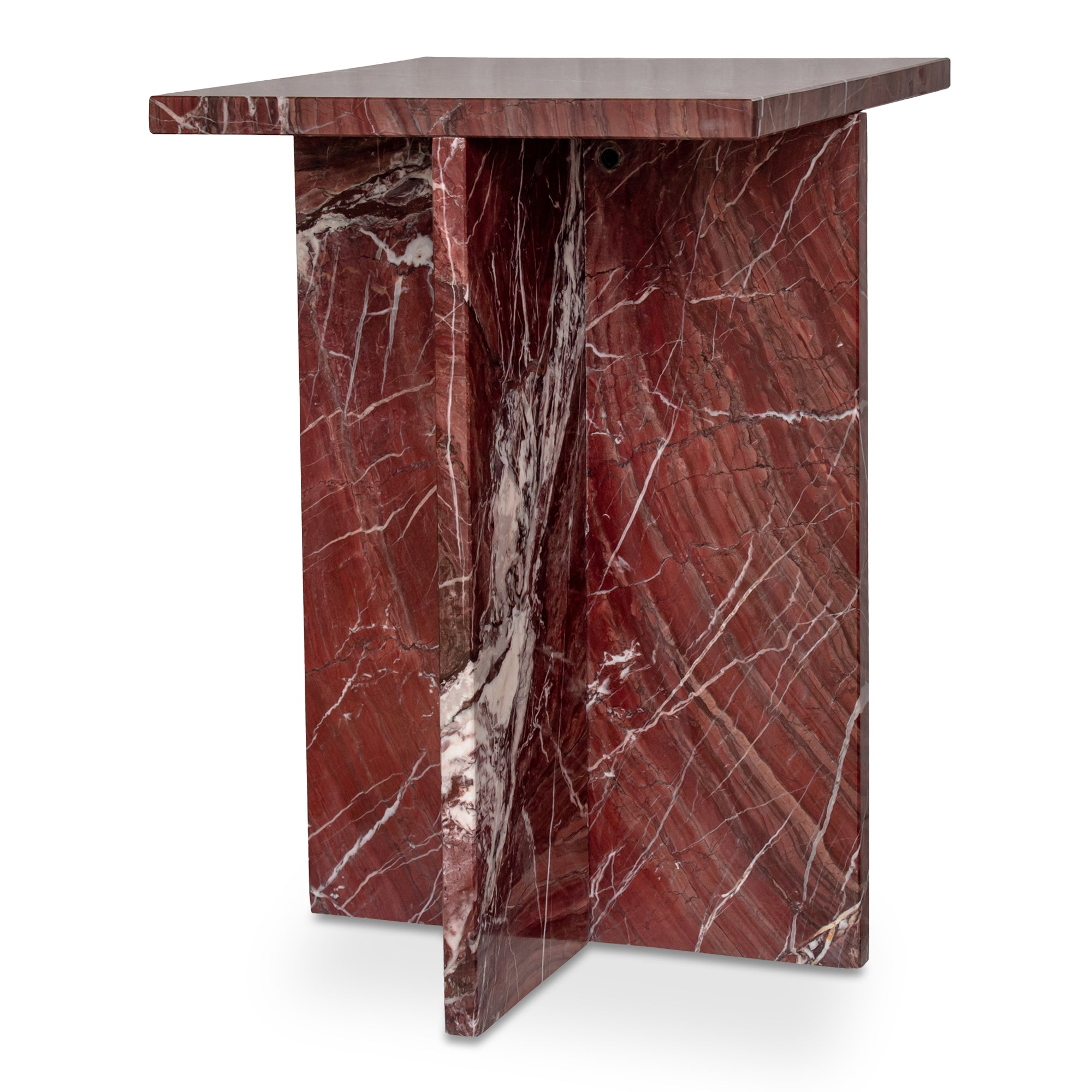 Moes Blair Accent Table Rosso Levanto Marble PJ-1024-06