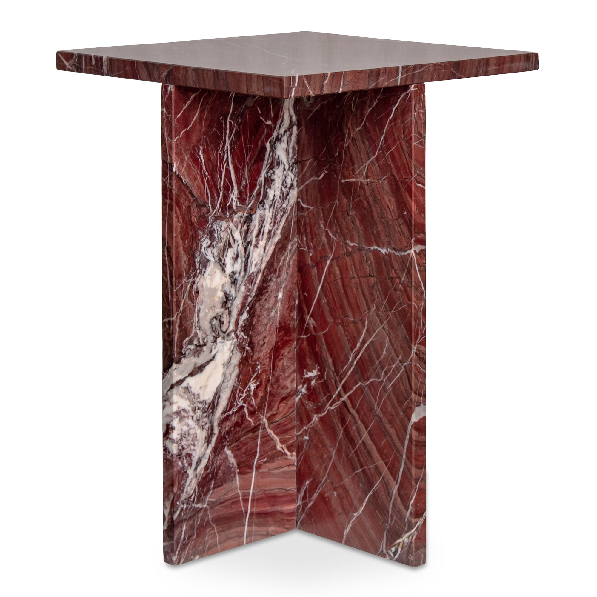 Moes Blair Accent Table Rosso Levanto Marble PJ-1024-06