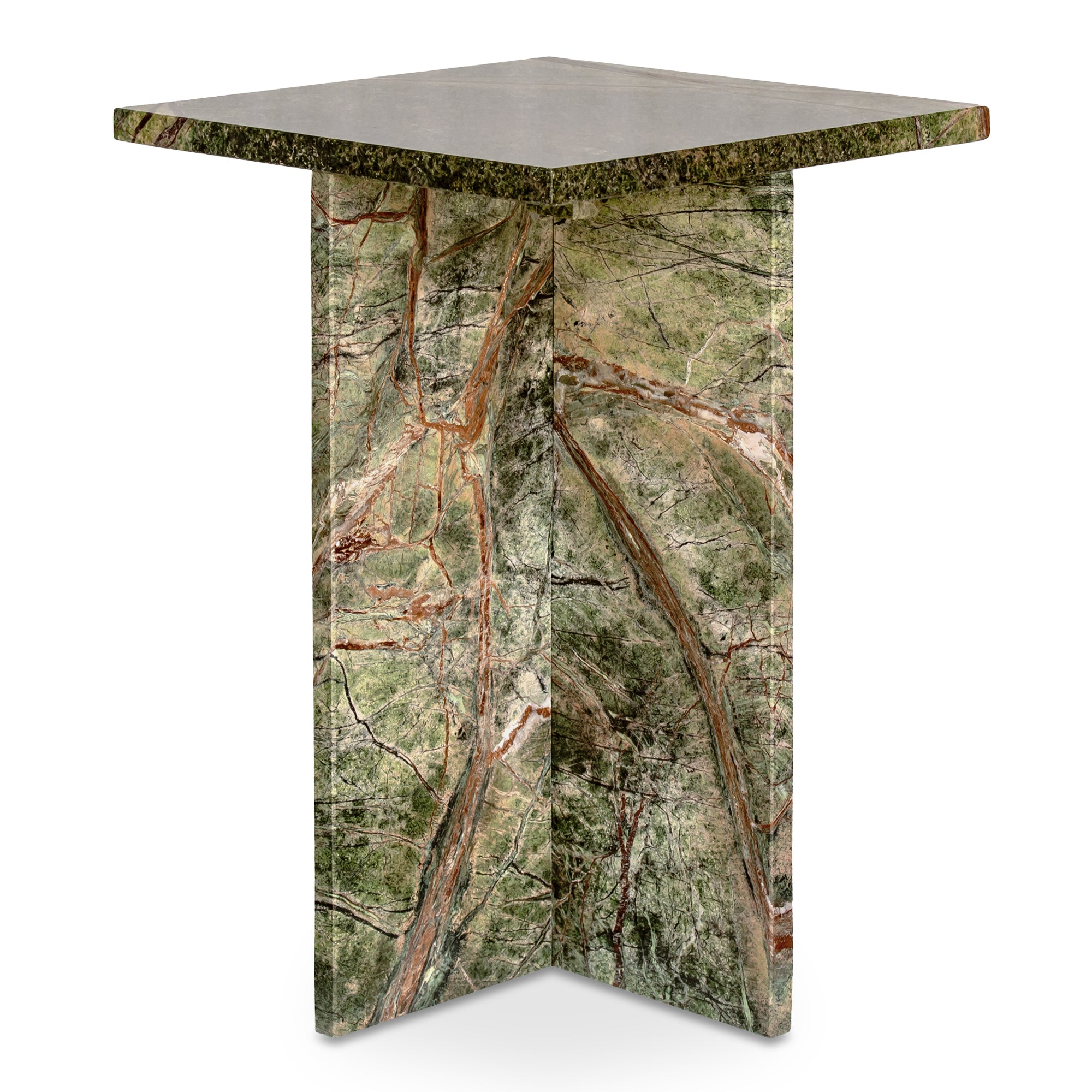 Moes Blair Accent Table Rainforest Green Marble PJ-1024-27