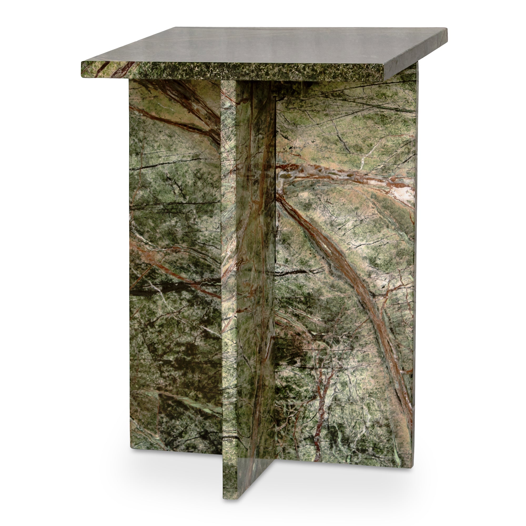 Moes Blair Accent Table Rainforest Green Marble PJ-1024-27