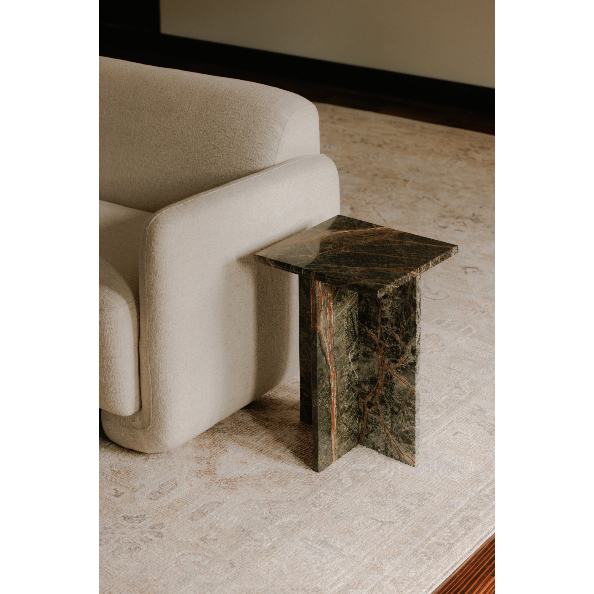 Moes Blair Accent Table Rainforest Green Marble PJ-1024-27
