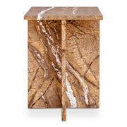 Moes Blair Accent Table Golden Forest Marble PJ-1024-32