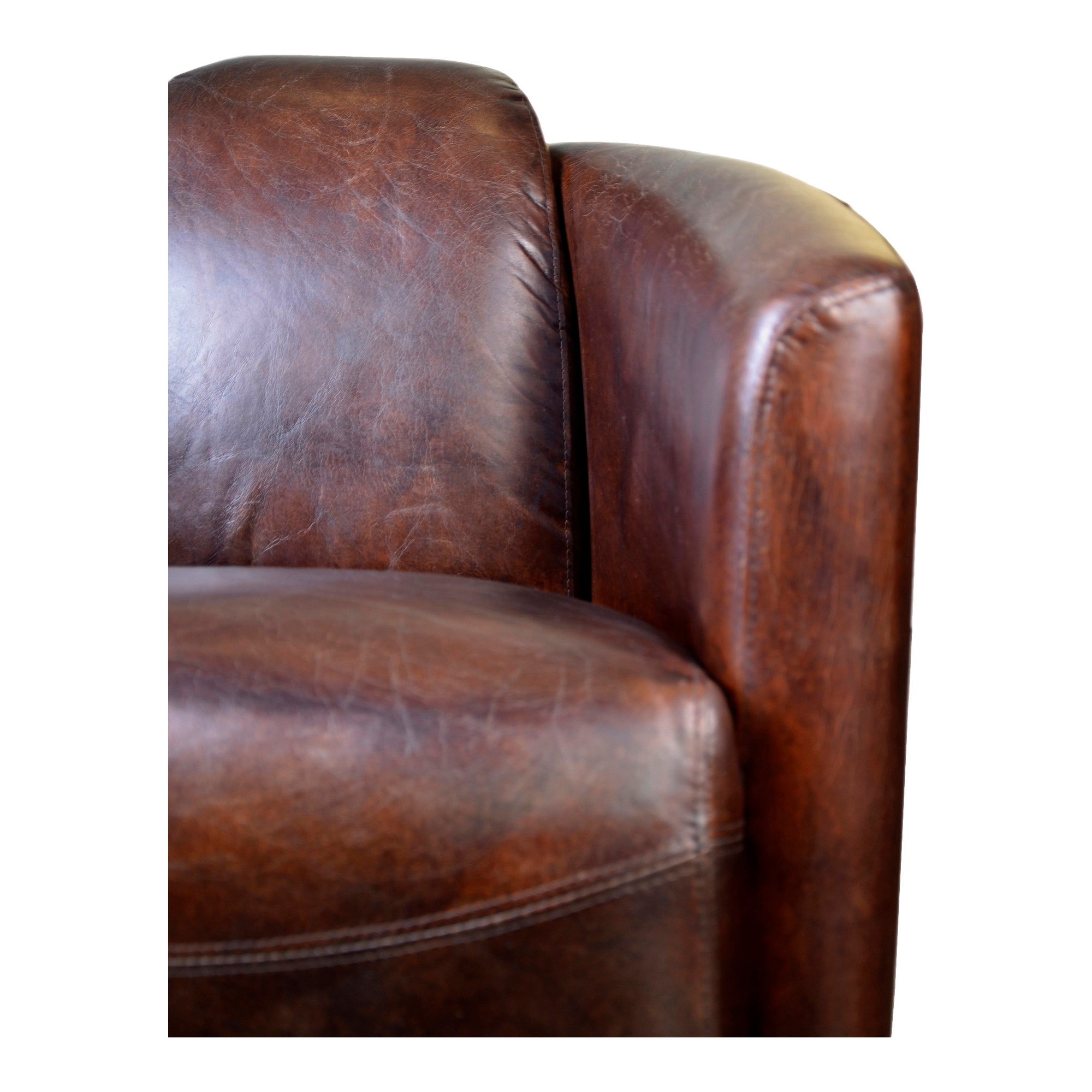 Moes Salzburg Club Chair Dark Brown Leather PK-1000-20