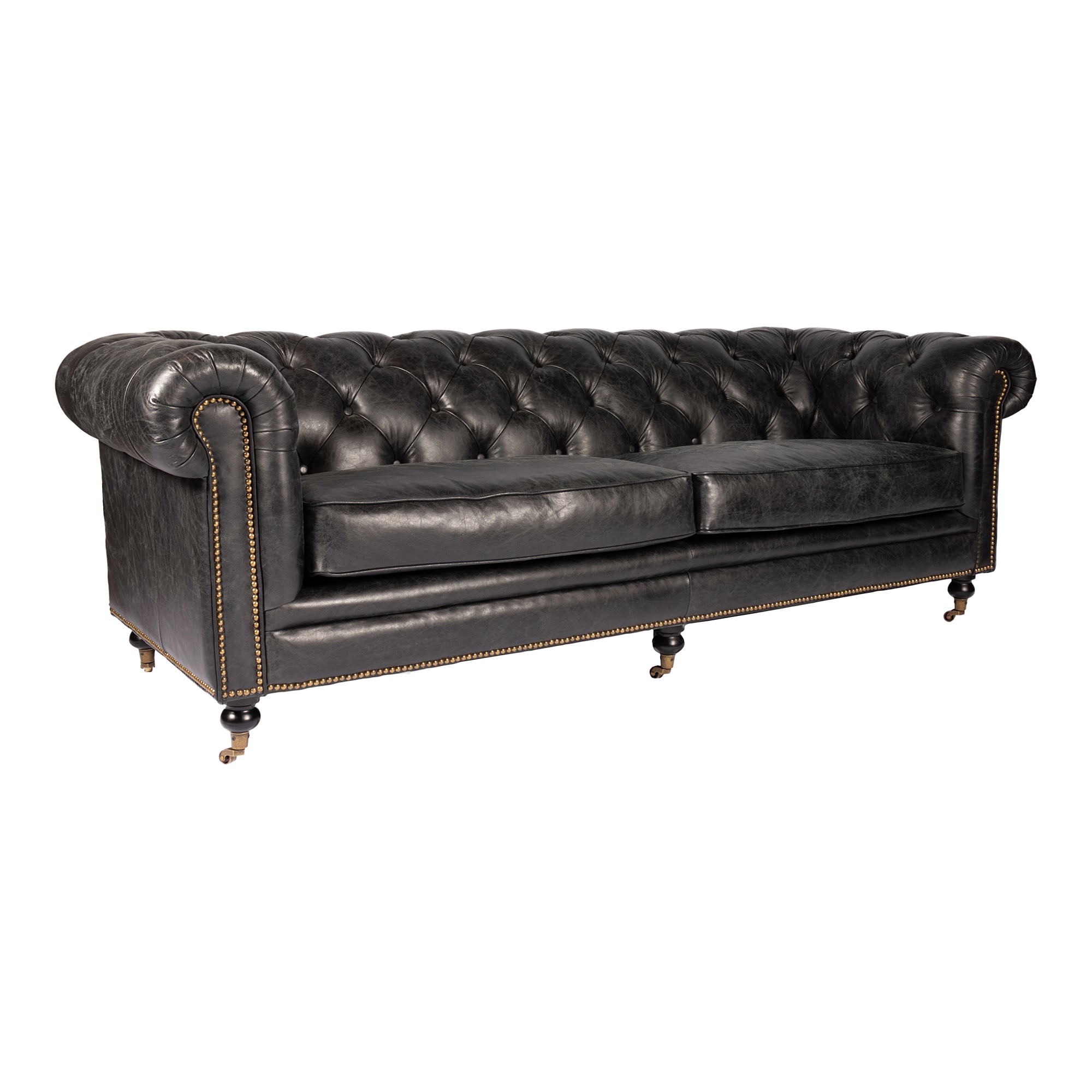 Moes Birmingham Sofa Black Leather PK-1007-02