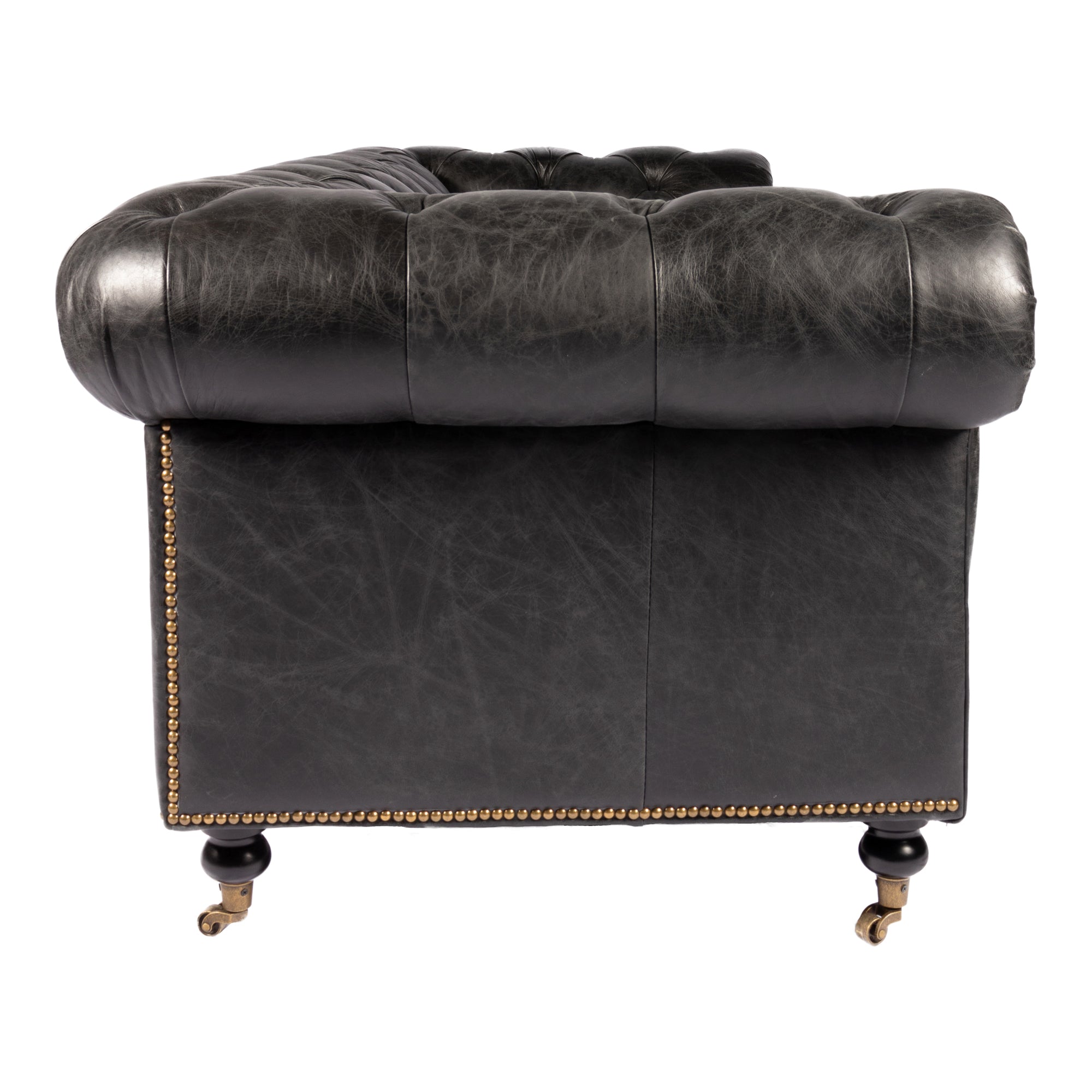 Moes Birmingham Sofa Black Leather PK-1007-02
