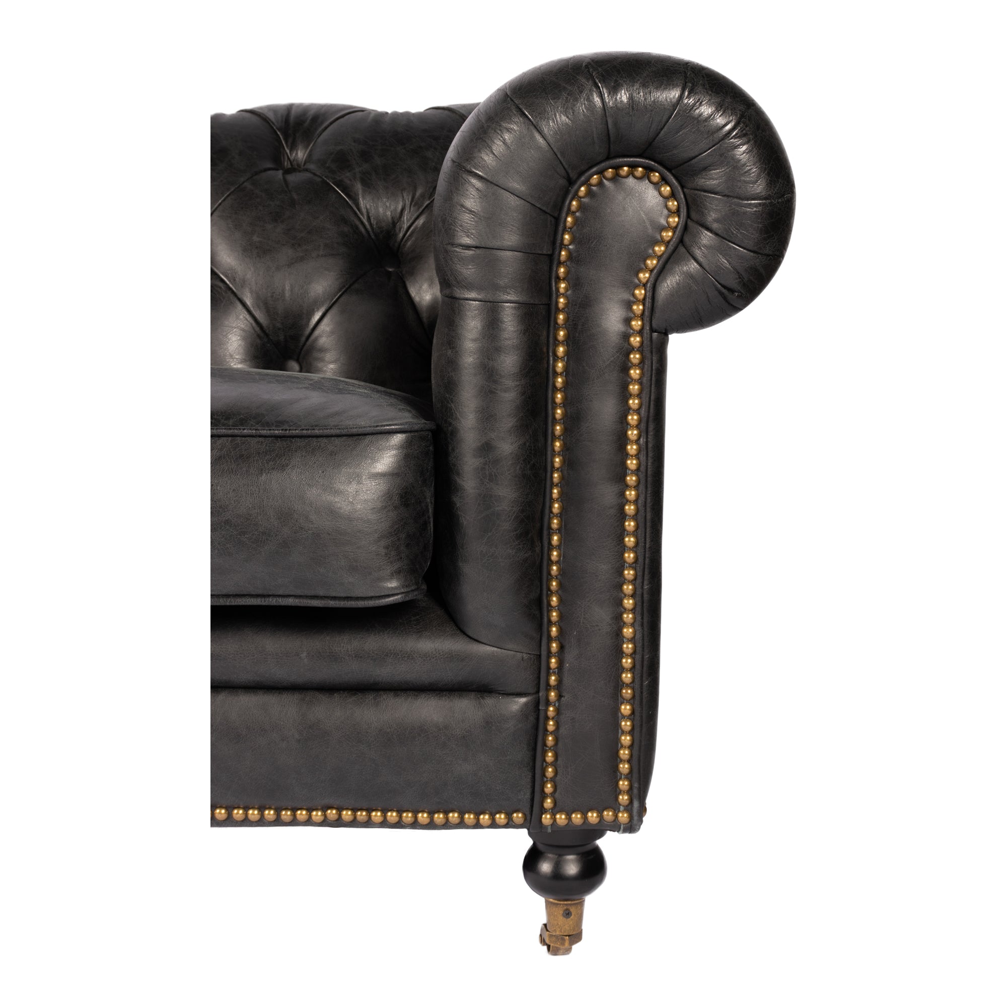 Moes Birmingham Sofa Black Leather PK-1007-02