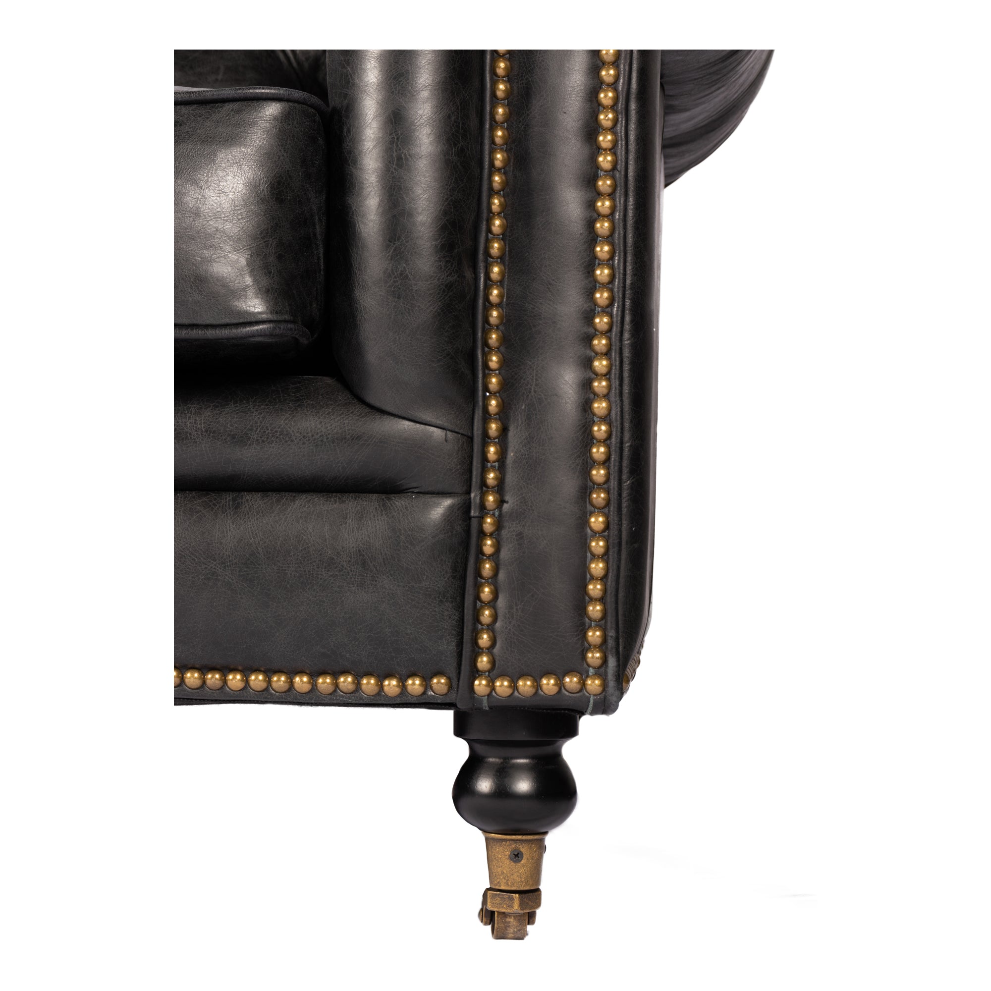 Moes Birmingham Sofa Black Leather PK-1007-02