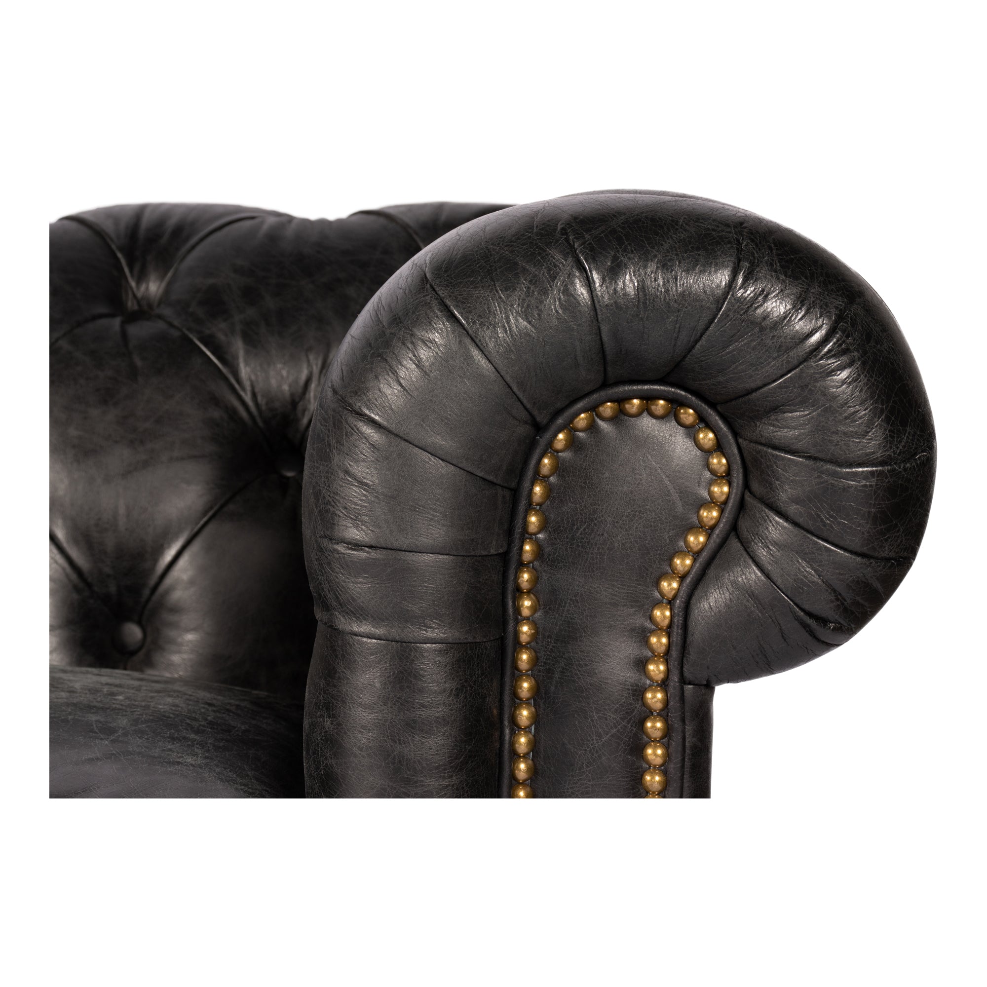 Moes Birmingham Sofa Black Leather PK-1007-02