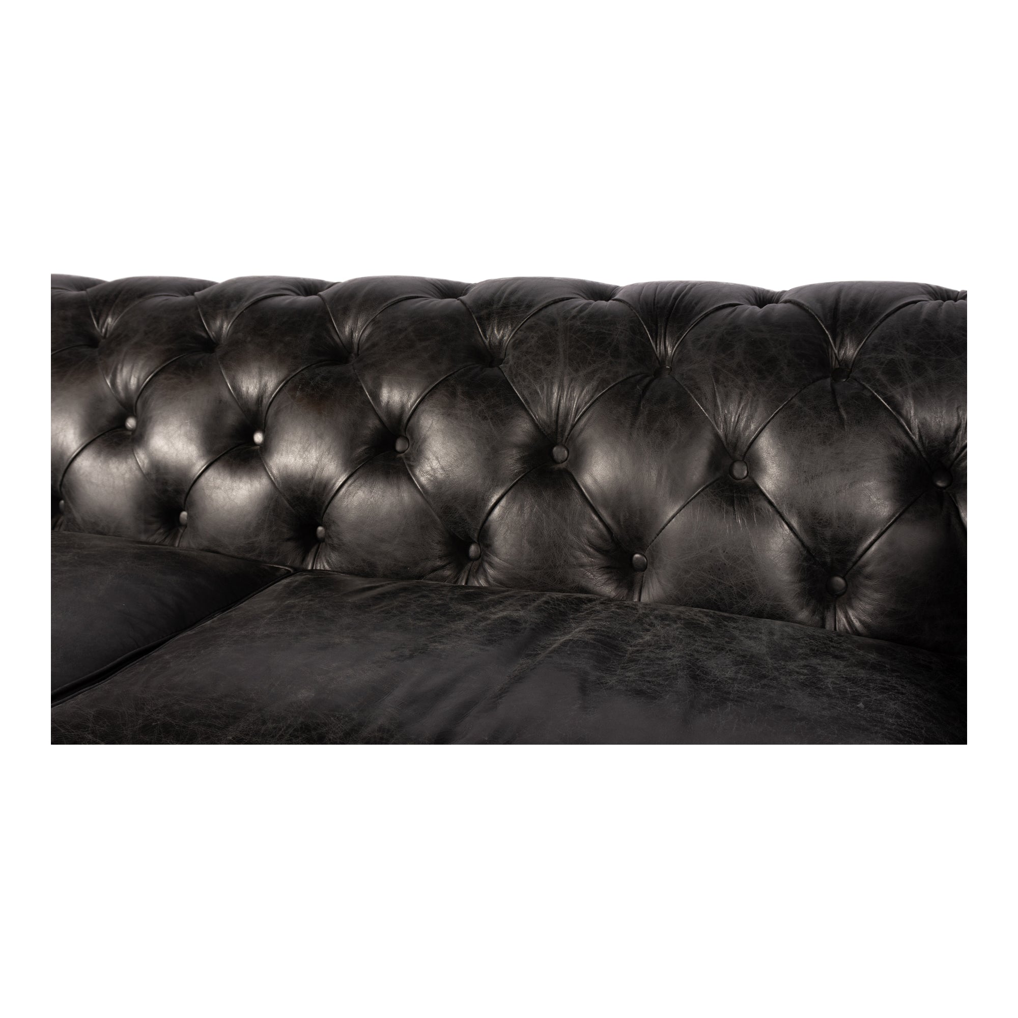 Moes Birmingham Sofa Black Leather PK-1007-02