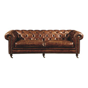 Moes Birmingham Sofa Dark Brown Leather PK-1007-20