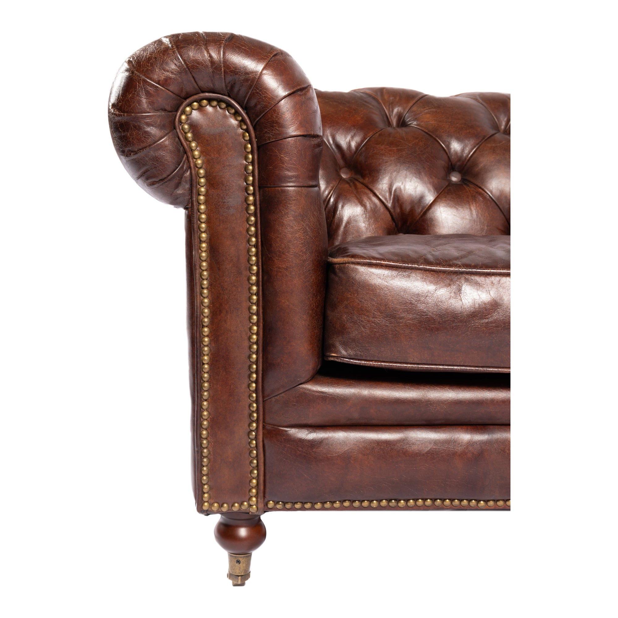 Moes Birmingham Sofa Dark Brown Leather PK-1007-20
