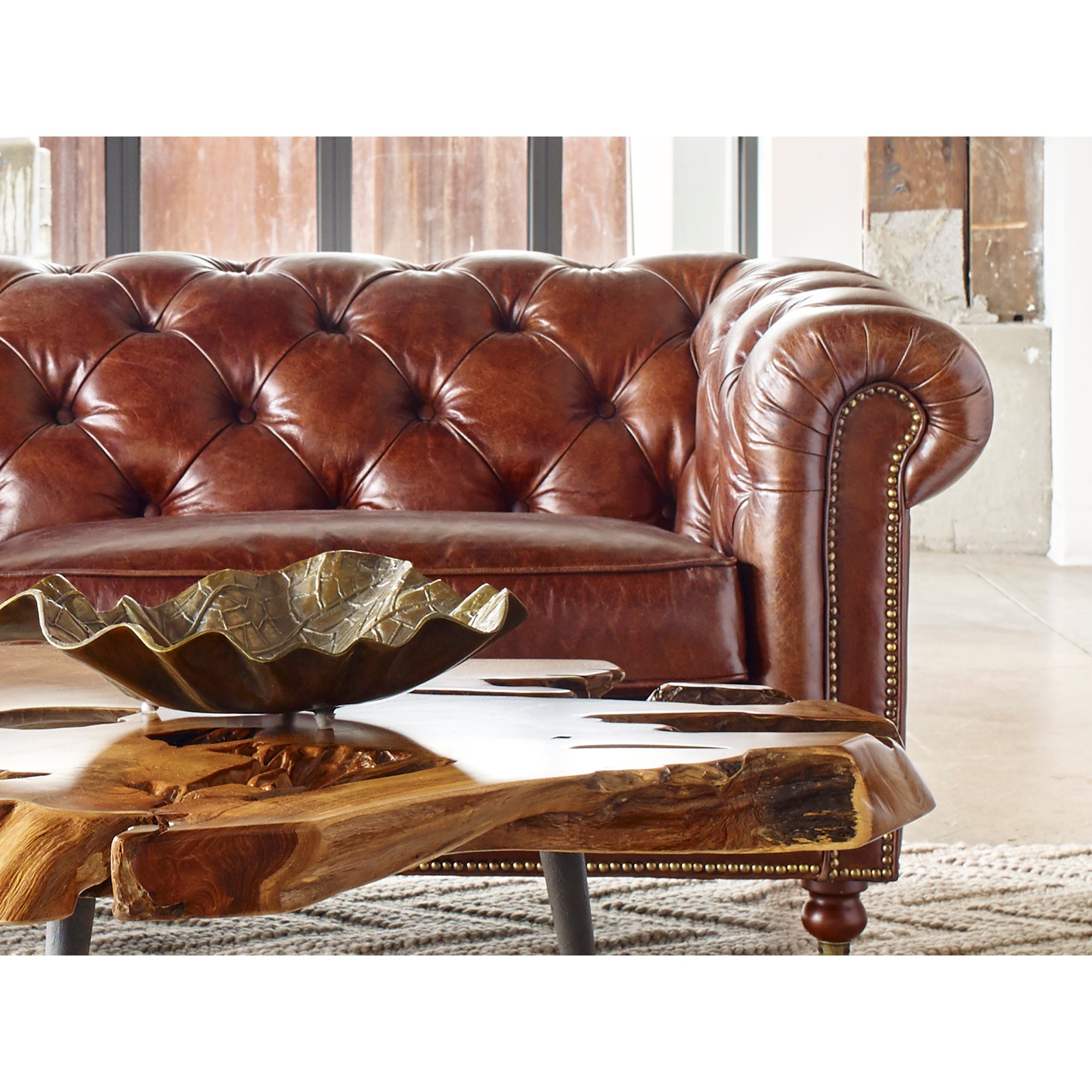 Moes Birmingham Sofa Dark Brown Leather PK-1007-20