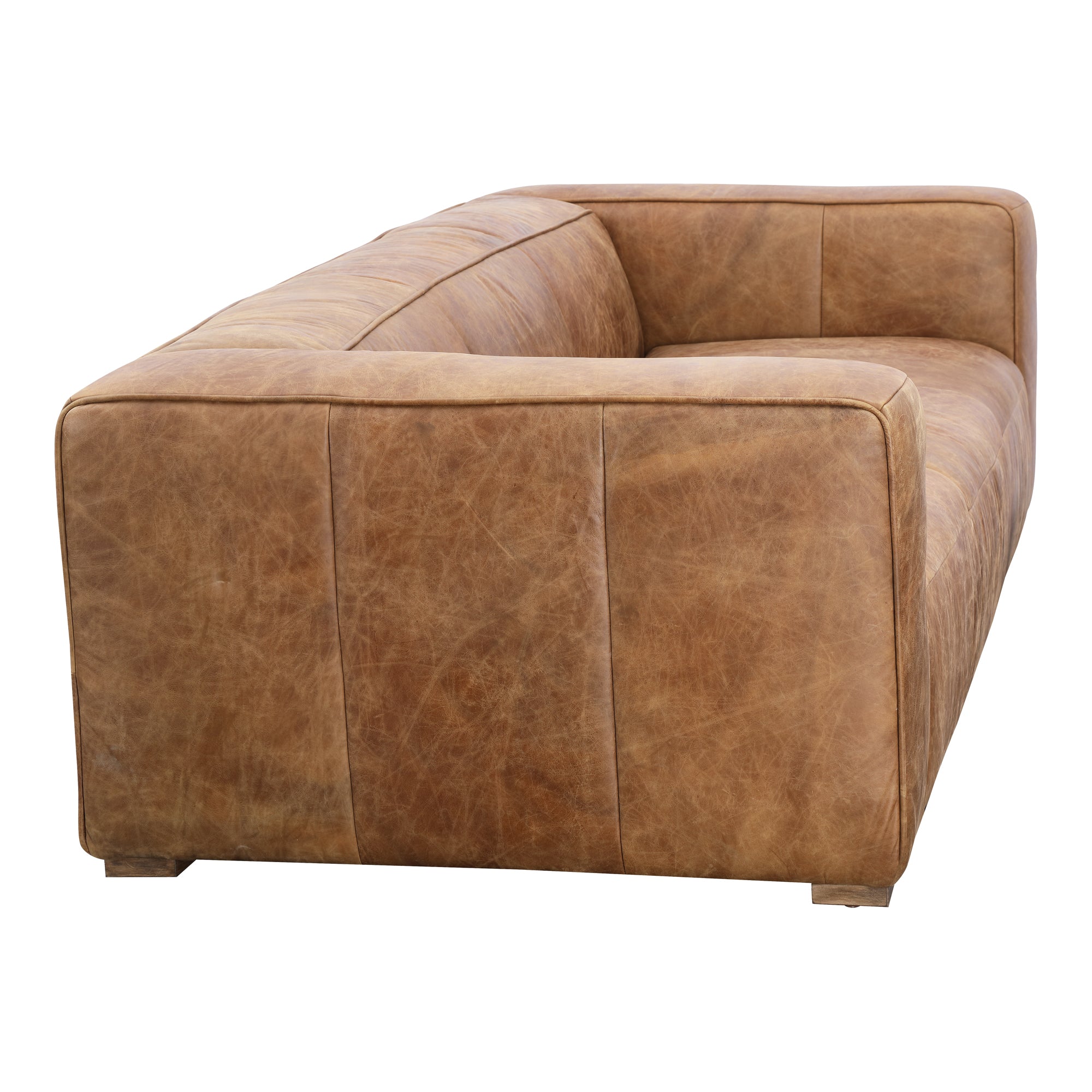Moes Bolton Sofa Open Road Brown Leather PK-1008-14
