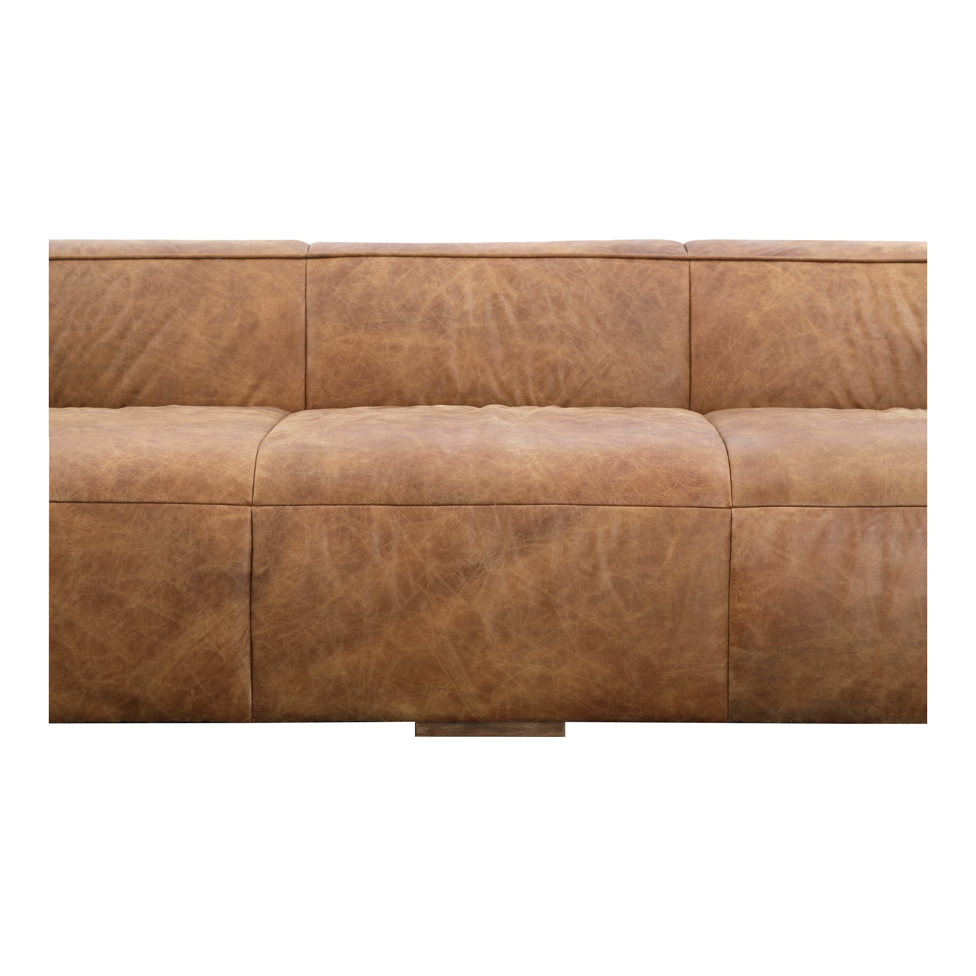Moes Bolton Sofa Open Road Brown Leather PK-1008-14