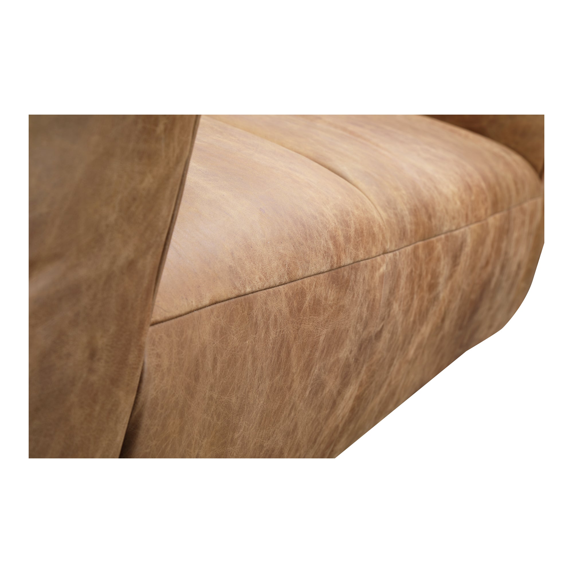 Moes Bolton Sofa Open Road Brown Leather PK-1008-14