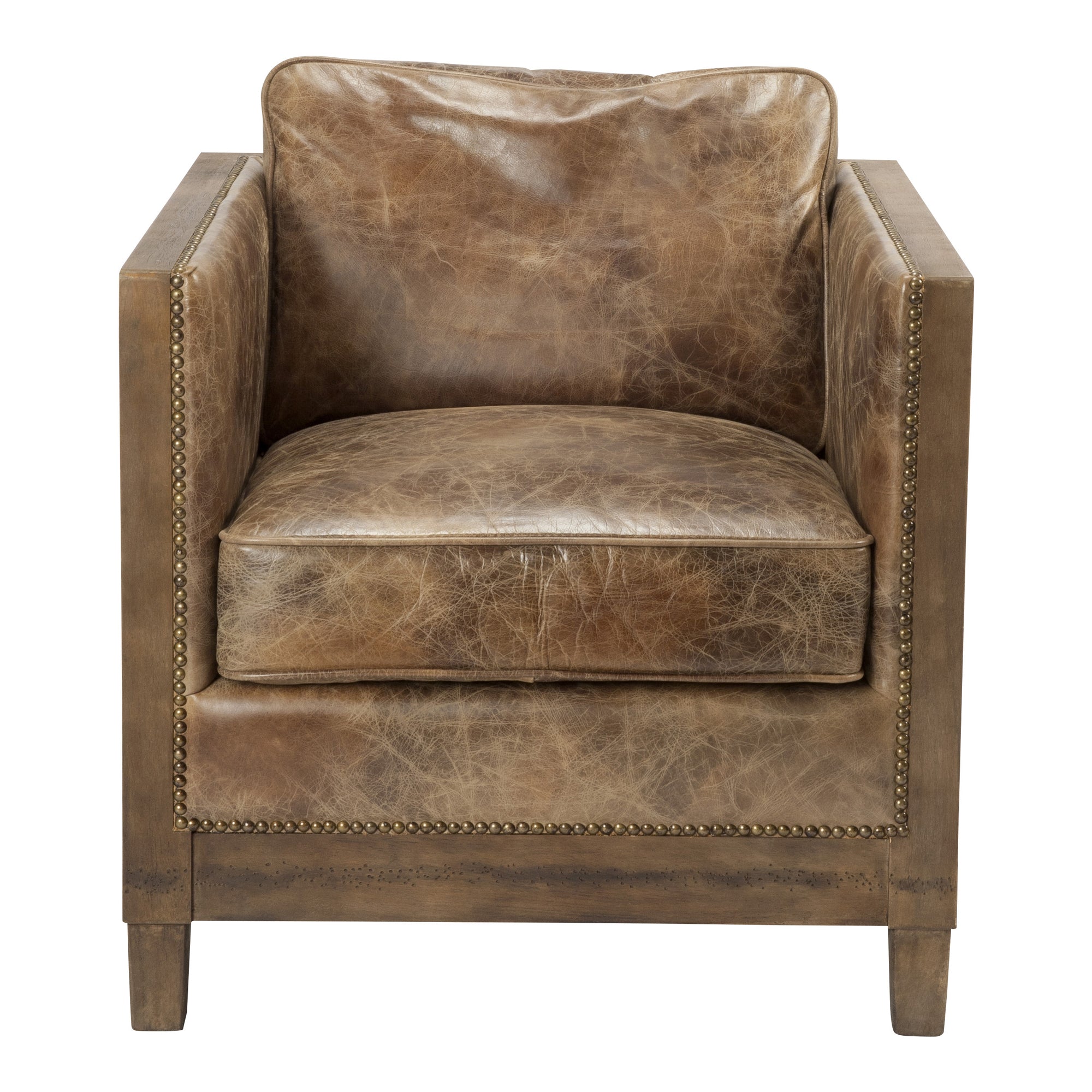 Moes Darlington Club Chair Light Brown PK-1030-03