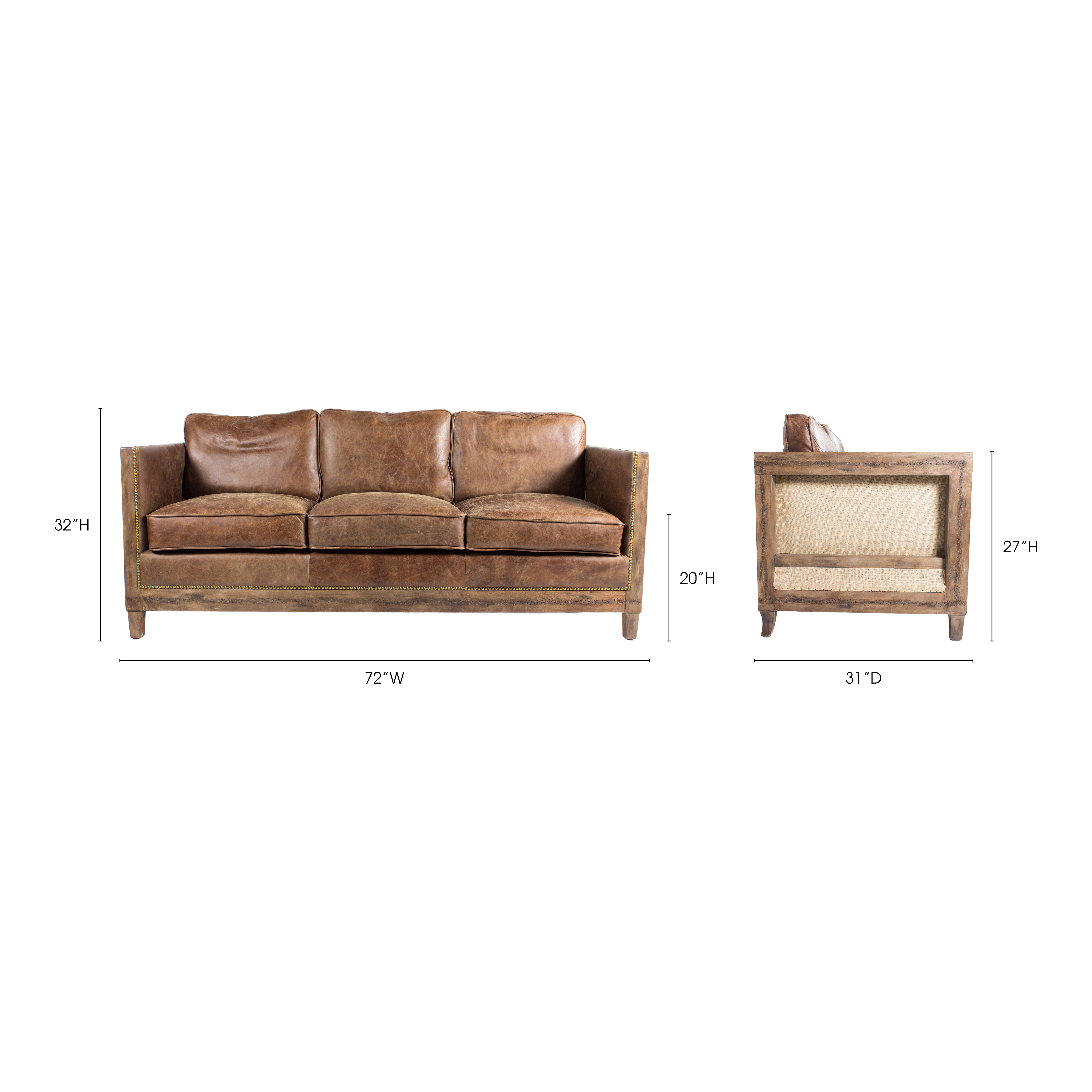 Moes Darlington Sofa Light Brown PK-1031-03