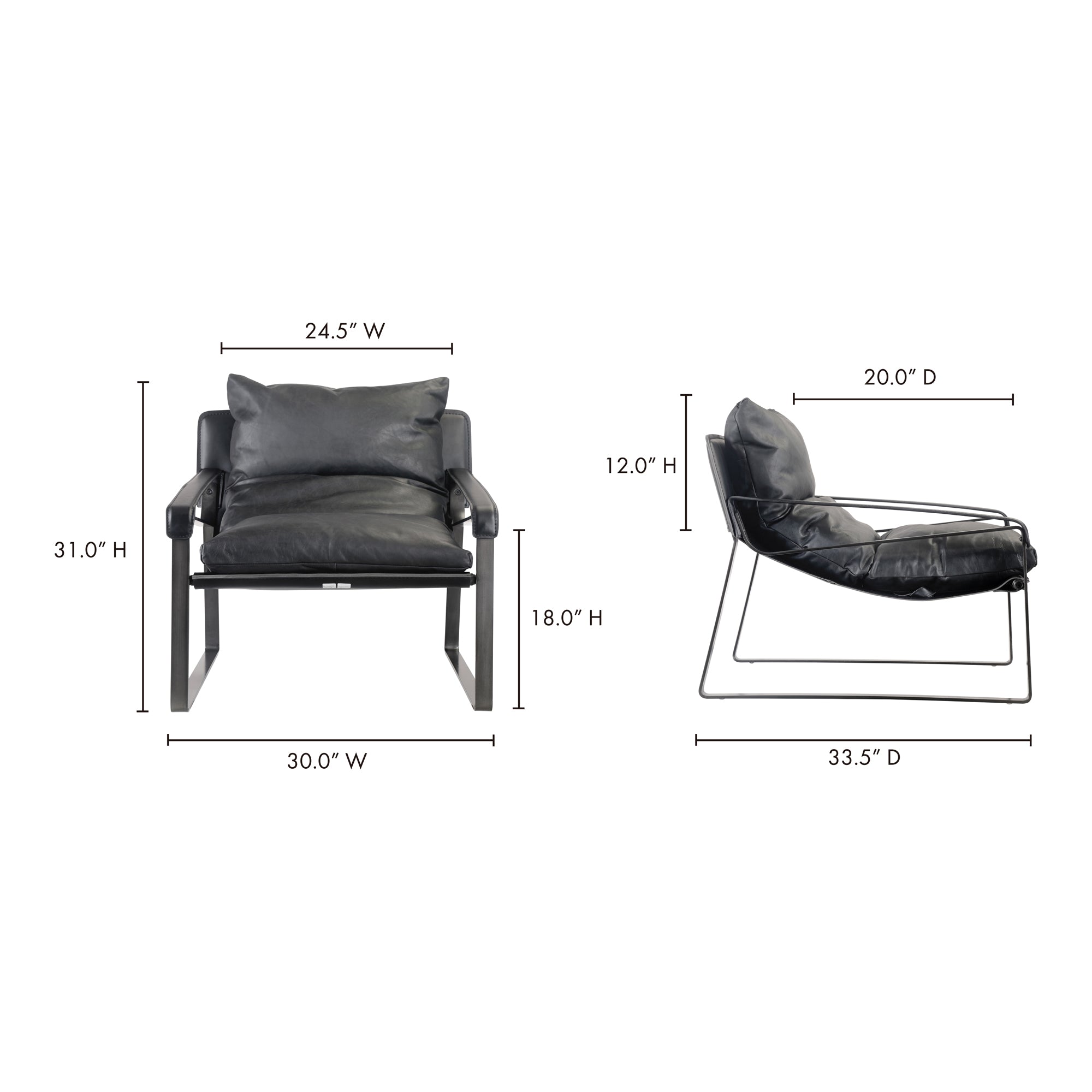 Moes Connor Club Chair Black PK-1044-02